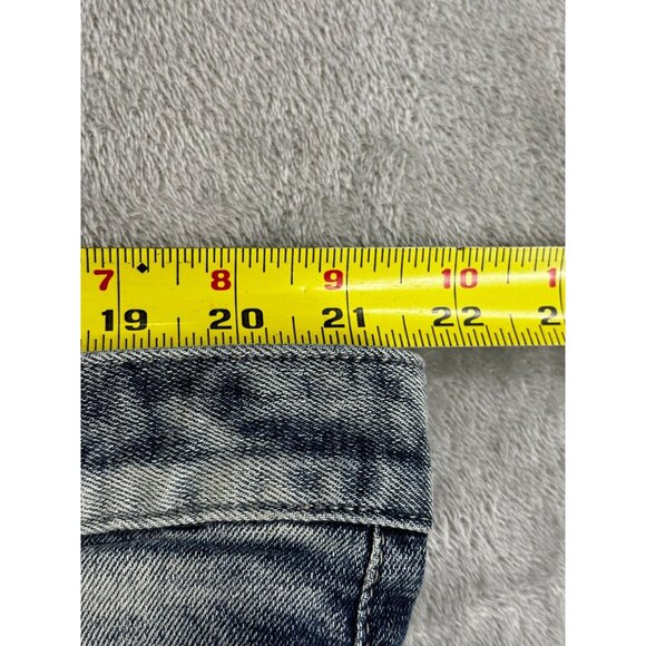 Smoke Rise Mens Distressed Jeans Size 42/32 Blue Denim Stitch Detail - Picture 10 of 12